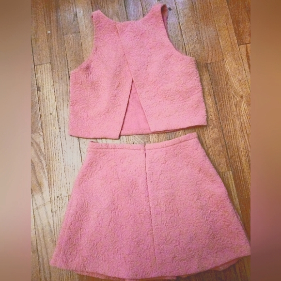 2pc Zara Trafaluc skirt and top in pink sz/m - Picture 4 of 7